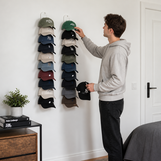 Wandmontierter Kappen-Organizer – Platz für bis zu 20 Caps