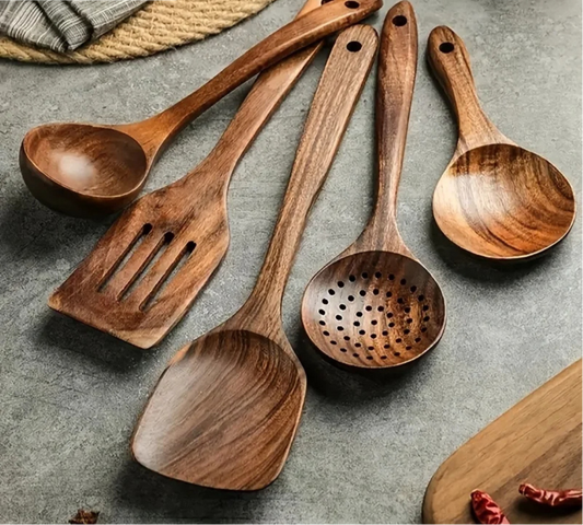 Küchenset aus Natürlichem Teak Holz