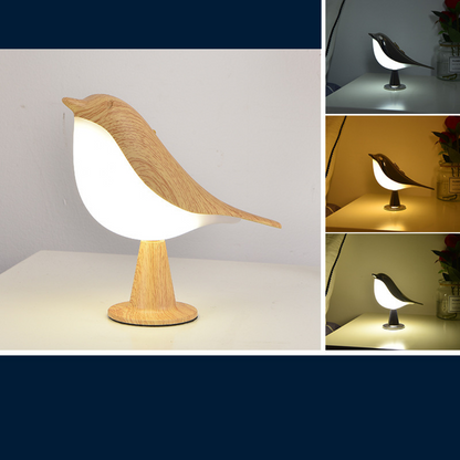 Elegante Vogel Lampe mit 3 Leuchtstufen