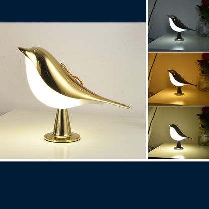 Elegante Vogel Lampe mit 3 Leuchtstufen