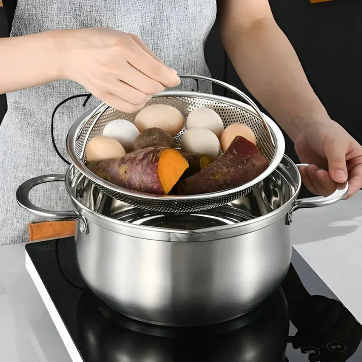 Edelstahl-Dampfkorb für Küche – DampfFit