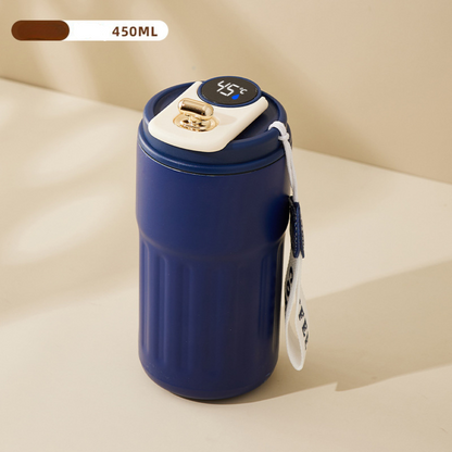 Edelstahl  Kaffebecher mit LED Temperatur Anzeige 450 ML