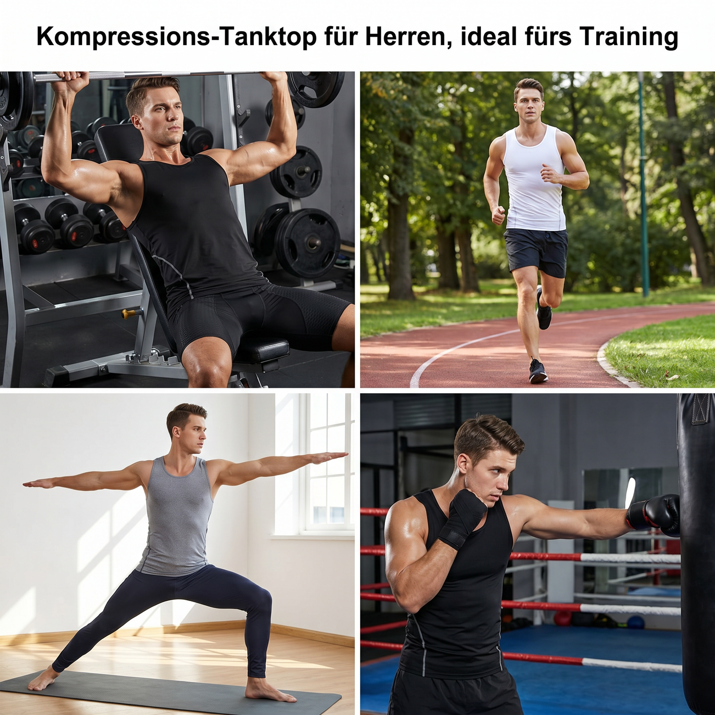 Kompressions-Tanktop für Herren, ideal fürs Training