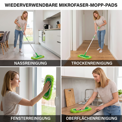 Wiederverwendbare Mikrofaser-Mopp-Pads – Waschbare Nachfüllpads für die Nass- und Trockenreinigung von Böden