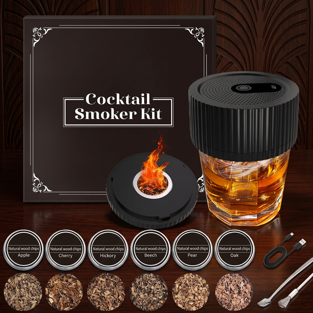 Wiederaufladbares elektrisches Cocktail-Smoker-Set