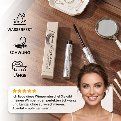 Wasserfeste Mascara für Schwung und Länge – langanhaltende, wischfeste Formel