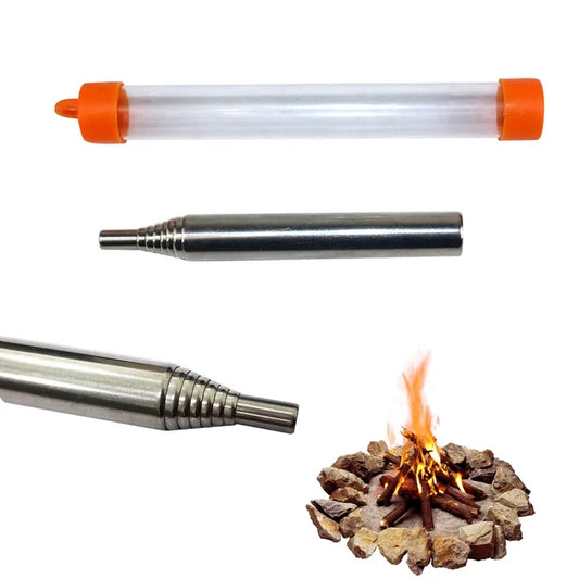 Outdoor-Blasrohr für Feuerstarter – FlammenFuchs