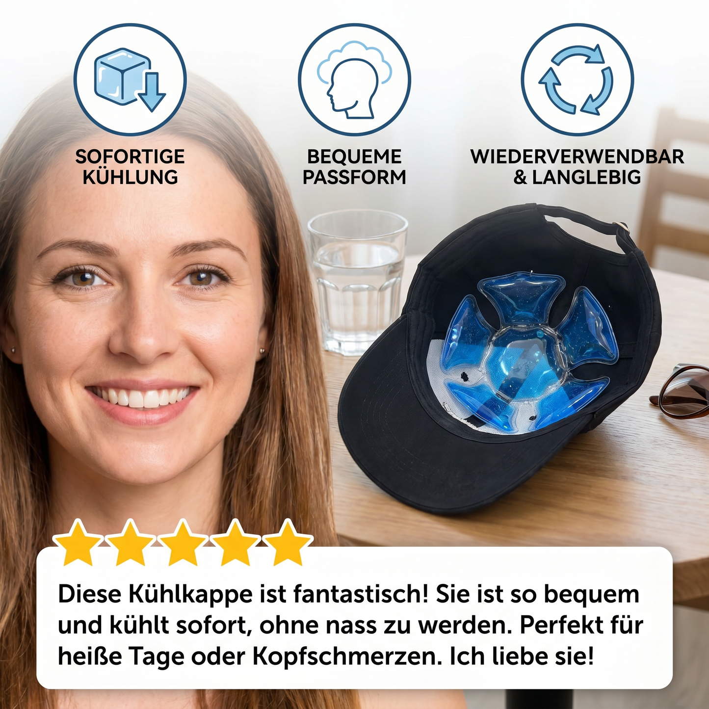 Eisbeutel-Einsatz für Kühlkappe