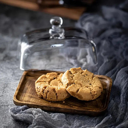 Elegante Butterdose aus Holz