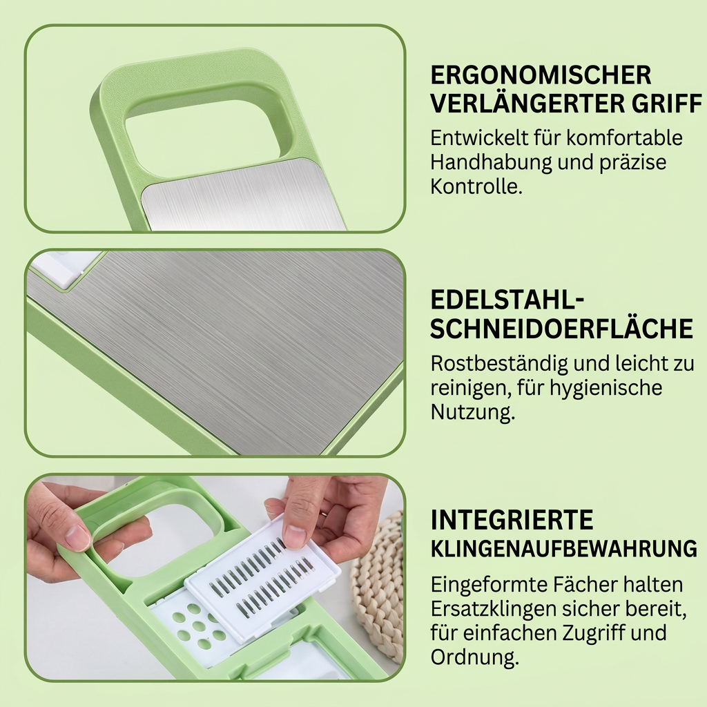 6-in-1 Multifunktionaler Gemüseschneider & Reibe