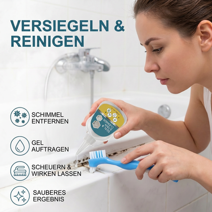 Schimmelentferner-Gel mit Scheuerbürste – Kraftvoller Reiniger gegen Schimmel & Flecken