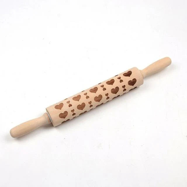 Dekorholzrolle für Plätzchenteig