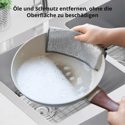 Geschirrspüllappen aus Silberdraht