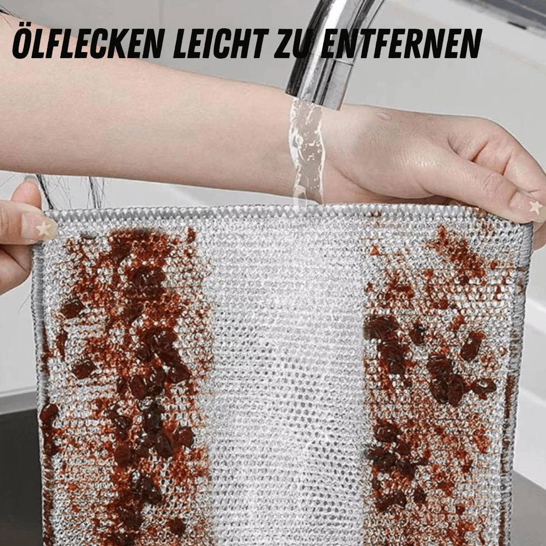 Geschirrspüllappen aus Silberdraht