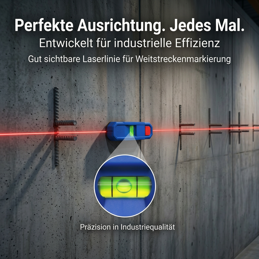 3-in-1-Magnet-Laserwasserwaage und Balkensucher