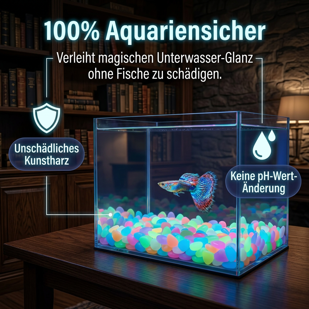 Im Dunkeln leuchtende Zierkiesel