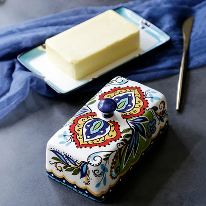 Mediterrane Keramik Butterdose