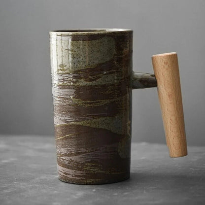 Nordische Keramiktasse im Naturstil – WaldTee