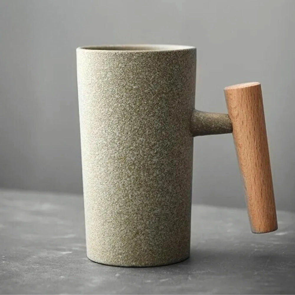 Nordische Keramiktasse im Naturstil – WaldTee
