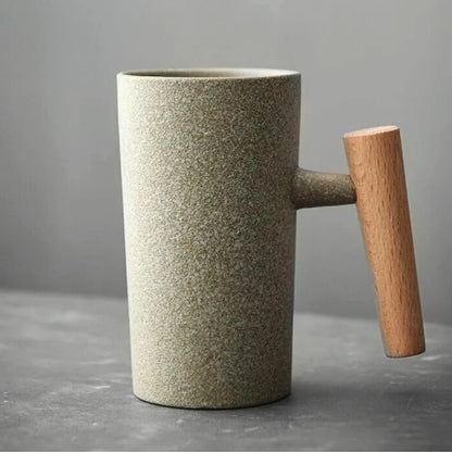Nordische Keramiktasse im Naturstil – WaldTee