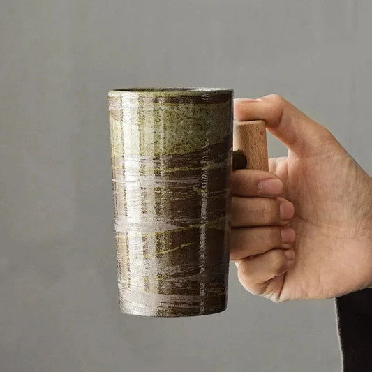 Nordische Keramiktasse im Naturstil – WaldTee