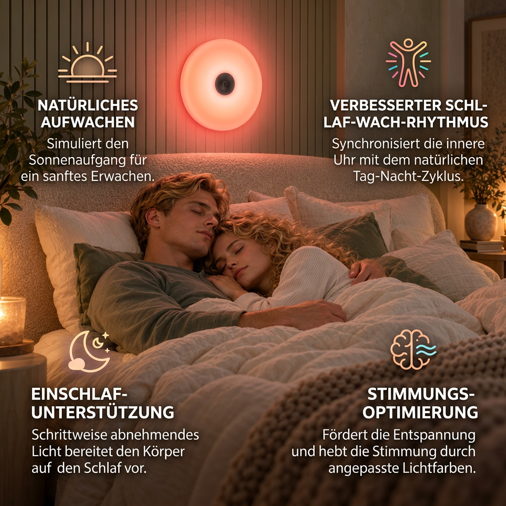Retro-LED-Lampe in Donut-Form mit gemütlichem Ambientelicht