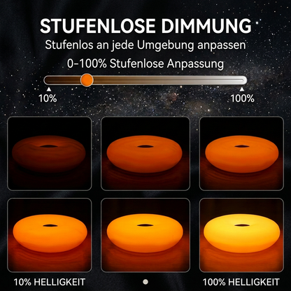 Retro-LED-Lampe in Donut-Form mit gemütlichem Ambientelicht