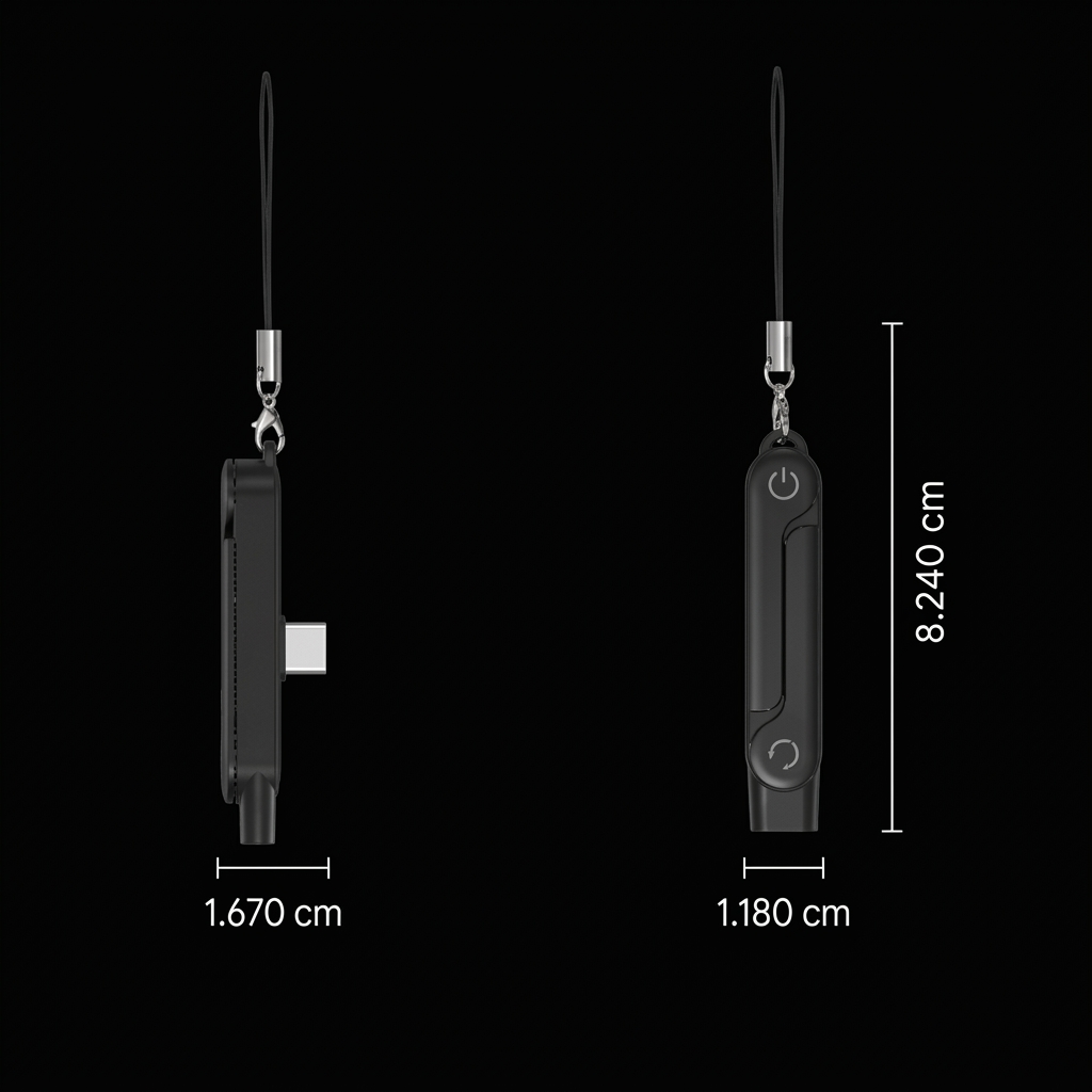 2-in-1 robuster & faltbarer Handyhalter mit abnehmbarem USB-C-Ladekabel