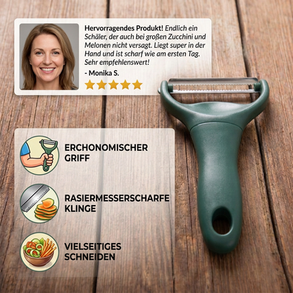 Breiter Gemüse-Schäler & -Schneider aus Edelstahl