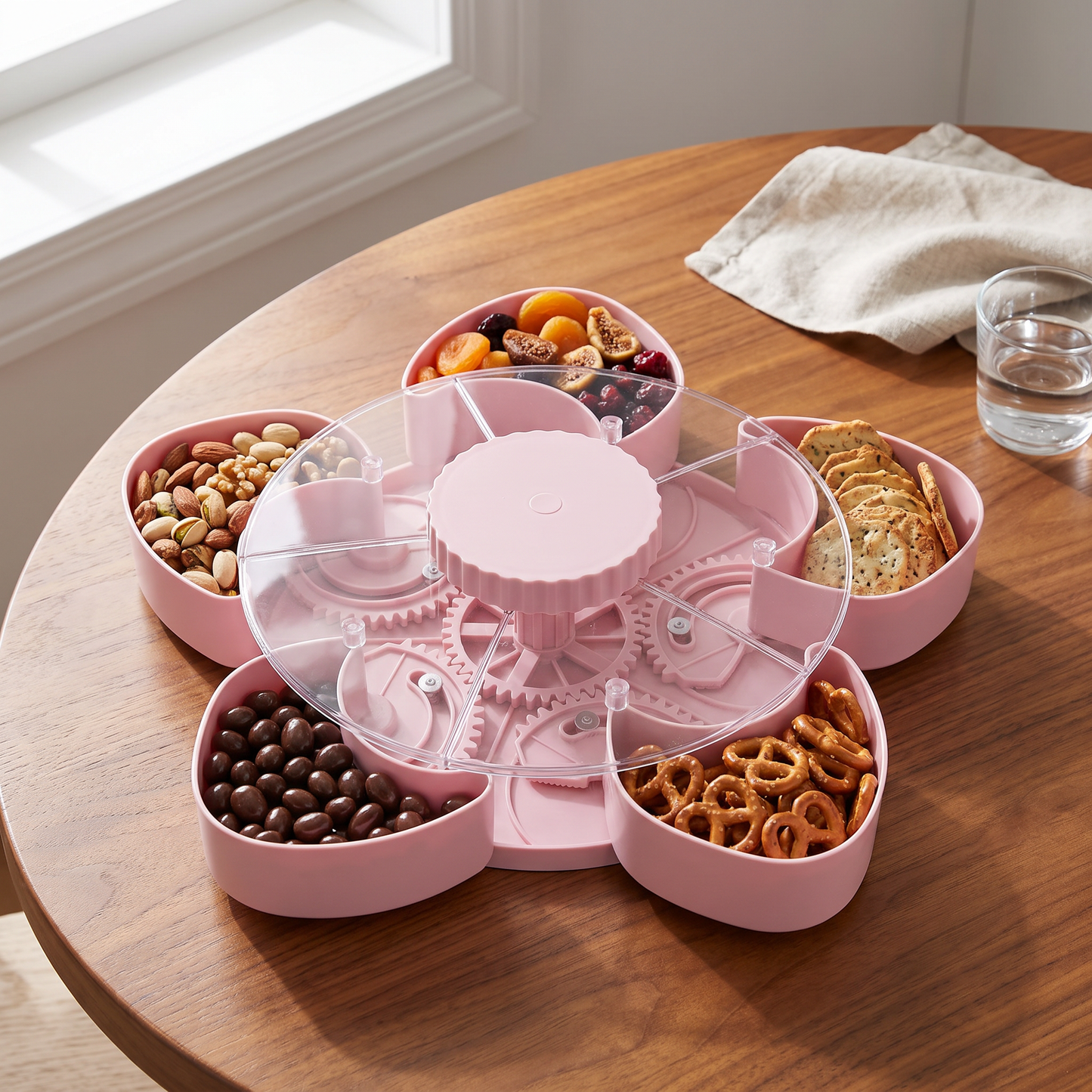 Drehbare Snack-Servierplatte