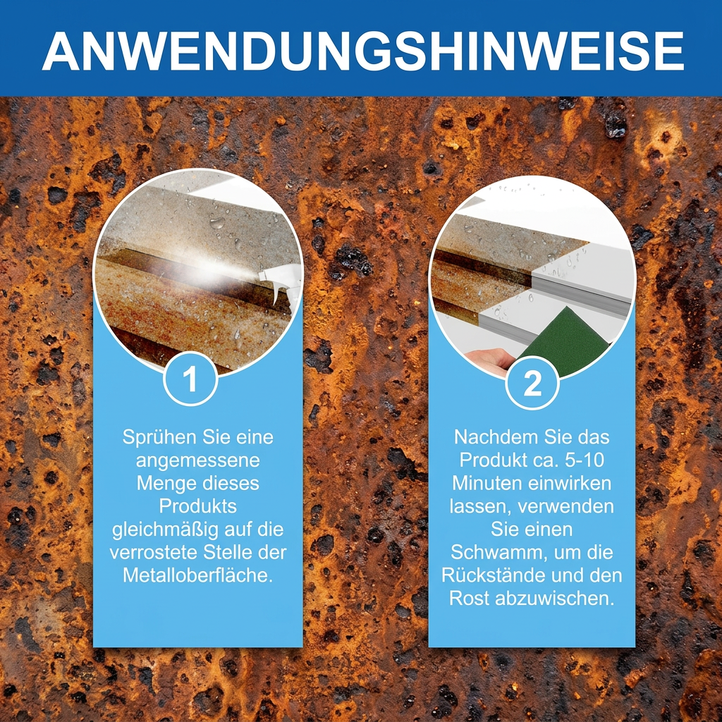 Hochwirksamer Rostentferner – Metallreiniger und Entfetter