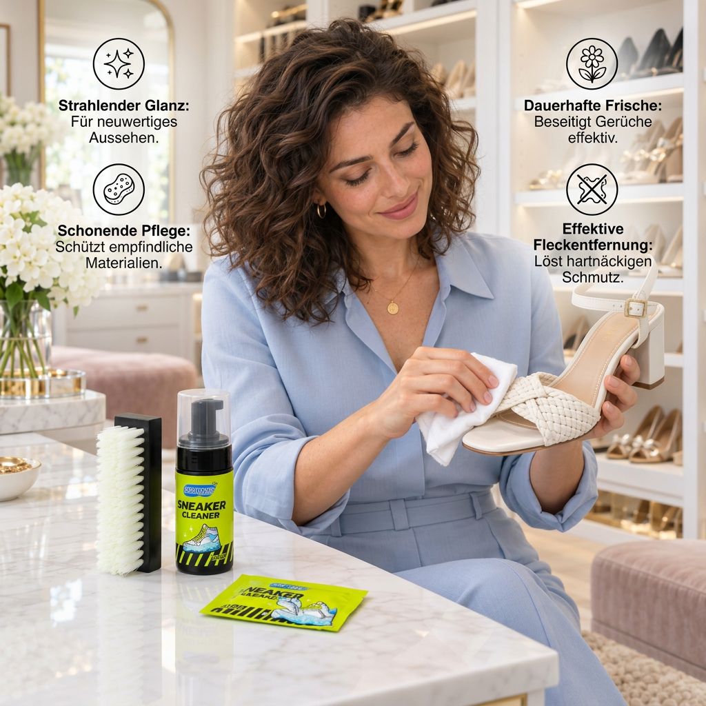 All-in-One Schuhreinigungs- & Pflegeset mit Bürsten, Trockenreiniger & Fleckenentfernungstüchern