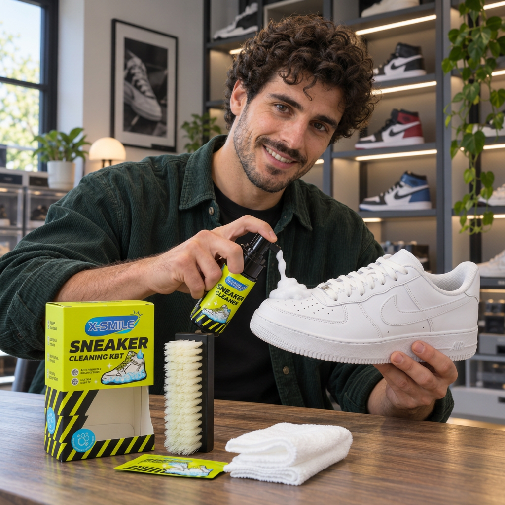 All-in-One Schuhreinigungs- & Pflegeset mit Bürsten, Trockenreiniger & Fleckenentfernungstüchern