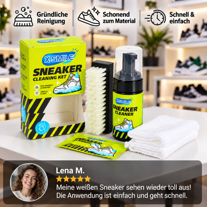 All-in-One Schuhreinigungs- & Pflegeset mit Bürsten, Trockenreiniger & Fleckenentfernungstüchern