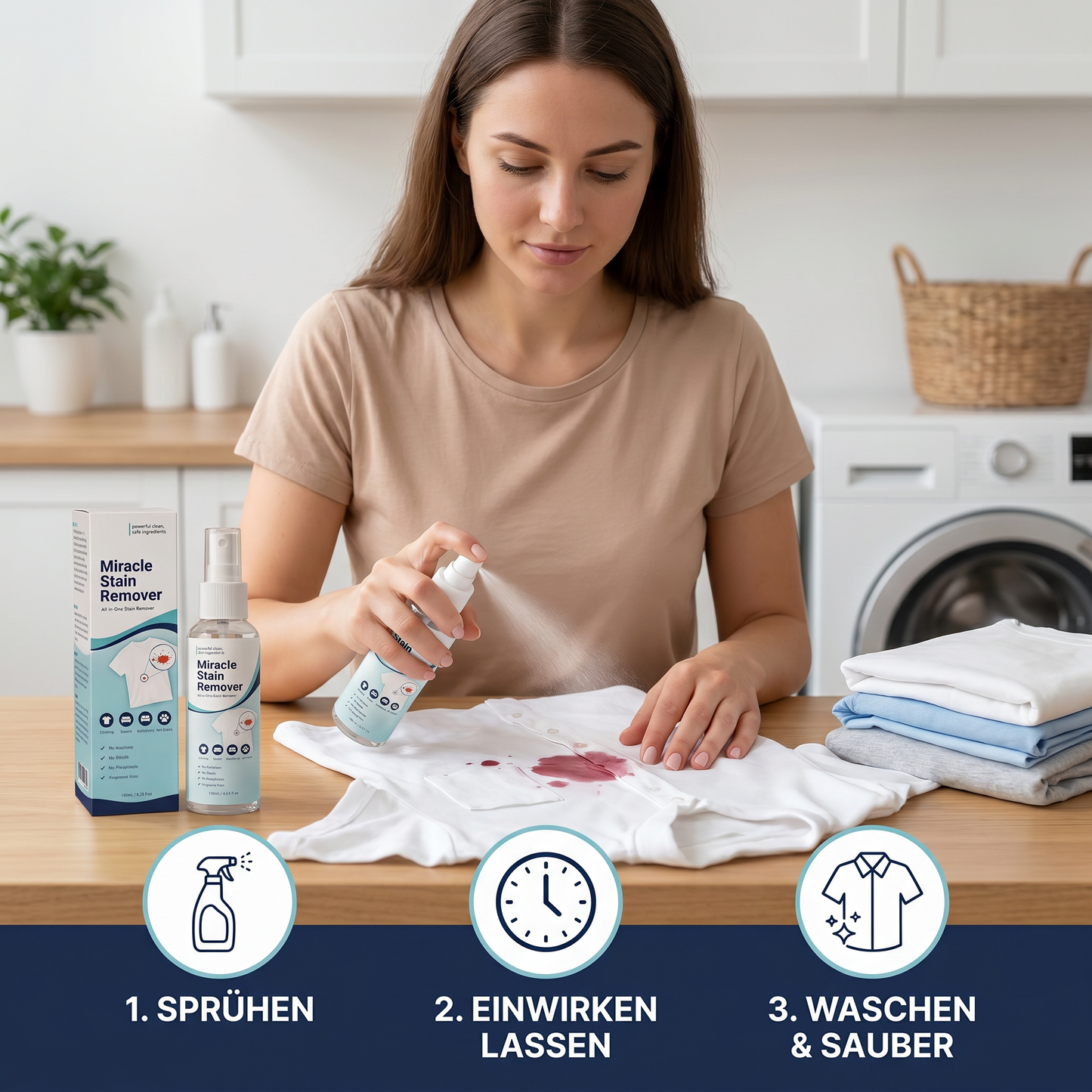 Wunder-Fleckenentferner-Spray – Stark gegen Flecken, schonend zu Textilien