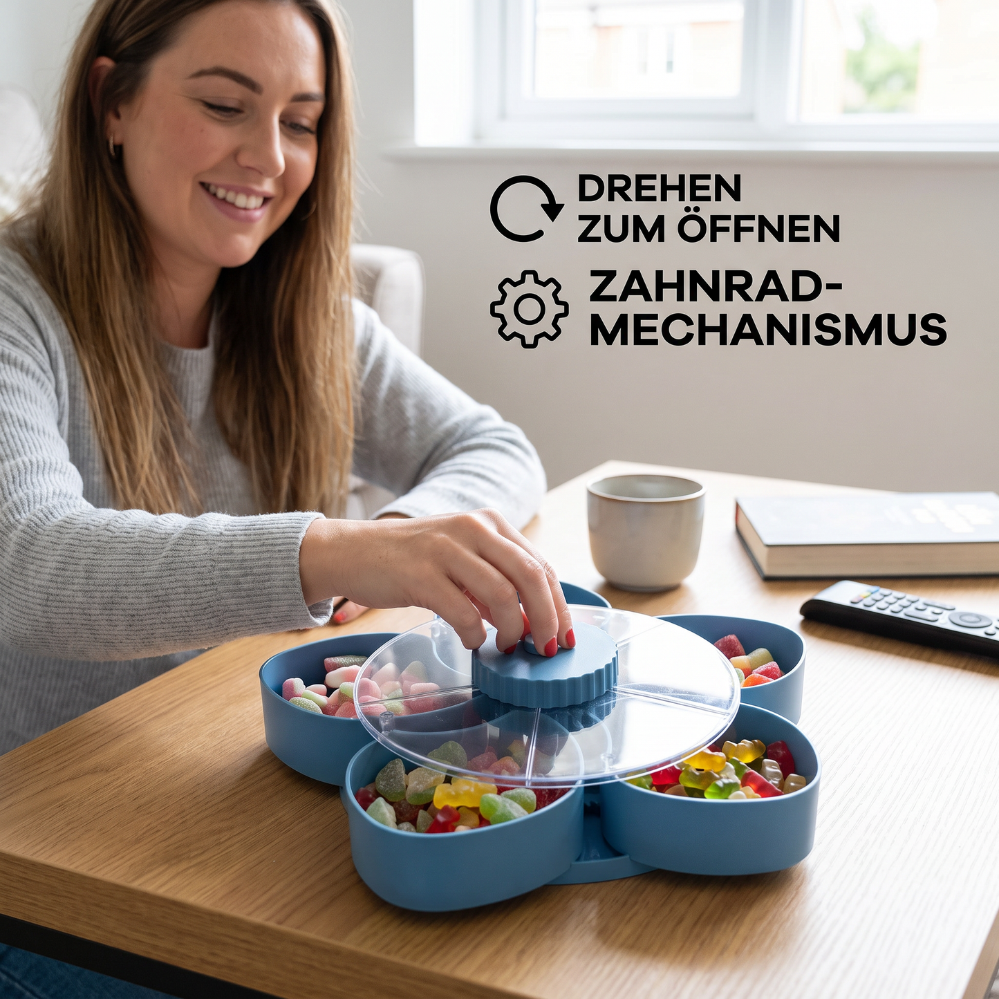 Drehbare Snack-Servierplatte
