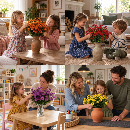 UV-beständiges künstliches Herbstblumenstrauß-Set
