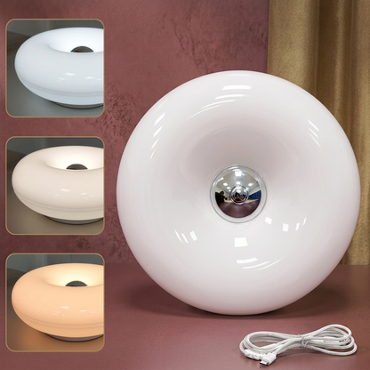 Retro-LED-Lampe in Donut-Form mit gemütlichem Ambientelicht